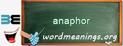 WordMeaning blackboard for anaphor